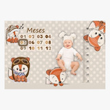  Cenario Tapete Mesversário P/ Bebe Little Fox