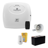 Central Alarme Smartcloud 32 Com Bateria Sirene E Sensor