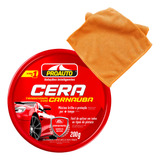 Cera Automotiva Proauto Com Carnaúba + Paninho De Microfibra