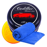 Cera De Carnaúba Cadillac Gold Cleaner Wax 150g Pano Kit