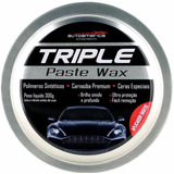Cera De Carnaúba Triple Automotiva Pasta Wax 300g 