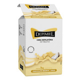 Cera Depilatória Tabletes Chocolate Branco Coco Depimiel 1kg