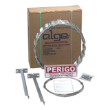 Cerca Protetora Espiral Cacto 30 Cm X 5 Metros Com Suporte