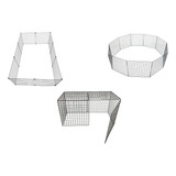 Cercadinho Móvel Pet Cachorro Gato Com 10 Telas 180x120x60