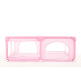 Cercadinho Msp Kids Cercado Retangular 180x150 Cercadinho Infantil Desenho Lisa - Rose