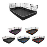 Cercado Aramado Para Porquinho Índia Bandeja Higiência 60x90 Cor Cinza