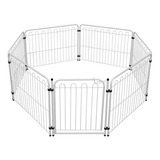 Cercado Dobrável Pet Mix 6 Lados Cachorro Cães Bebê Branco