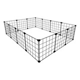 Cercado Gaiola Pequenos Pet Cachorro Coelho 90x120cm Preto