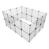Cercado Gaiola Pequenos Pet Cachorro Coelho 90x120x60 Preto