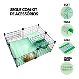 Cercado Para Porquinho Da Índia Colorido Soft, Toca E Rede