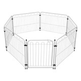 Cercado Portátil Proteção Pet Cães 7 Módulos + Portão 6,65 M