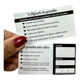 Certificado De Garantia Cuidados Semi Joias - 50 Unid.