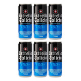 Cerveja Artesanal Estrella Galicia Zero 0,0 330 Ml 6 Latas