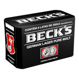 Cerveja Beck's Puro Malte Lata 350ml Com 8 Unidades