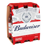Cerveja Budweiser 330ml Long Neck Com 6 Unidades
