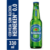 Cerveja Lager Premium Puro Malte Zero Álcool Heineken Garrafa 330ml