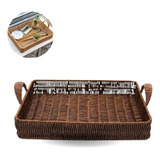 Cesta Bandeja Decorativa Fruteira Organizadora Rustica Luxo