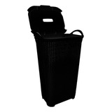 Cesta Cesto Balde De Lavanderia C/ Tampa Basculada 50 Litros