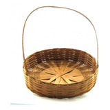 Cesta De Bambu Redonda 35cm Kit Com 10 Un