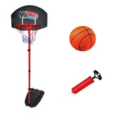 Cesta De Basquete C/ Pedestal Ajustável +bola/bomba/aro/rede