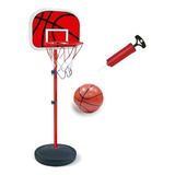 Cesta De Basquete Infantil Bola Bomba Rede Até 2,02m Dm Toys