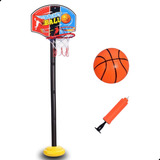 Cesta De Basquete Infantil Oficial Com Bola Bomba Rede 1.20m