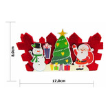 Cesta De Natal Cerquinha De Feltro Natm14 Cores 1 Unidade
