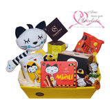 Cesta Infantil De Chocolate Cacau Show Com Pelúcia Miau