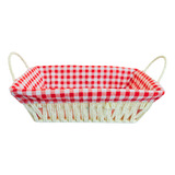 Cesta Para Pães 27x20cm Metal Tecido Xadrez Sortido