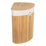 Cesto De Bambu Organizador Triangular Com Alça P/ Roupas