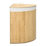 Cesto De Bambu Organizador Triangular Lavanderia P/ Roupas