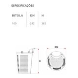 Cesto De Limpeza Para Caixa De Gordura 18l Pvc Preto Tigre