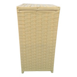 Cesto De Roupa Suja Fibra Sintética Tipo Vime 30x30x60