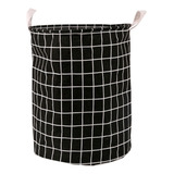 Cesto De Roupas Organizador Em Tecido Com Alças Dobrável 60l