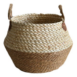 Cesto Pequeno De Palha Para Decoração Artesanal Cachepot