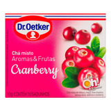 Chá Cranberry Dr. Oetker Aromas & Frutas Caixa 10g 10 Unidades