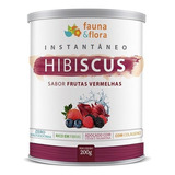 Chá Hibisco Instantâneo Pó Frutas Vermelhas Colágeno Natural