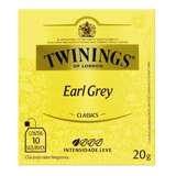 Chá Inglês Preto Earl Grey Twinings Infusions 20g  Com 10 Un