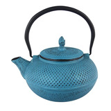 Chaleira Ferro Fundido Mta De 1,5 Litros C/ Coador Azul