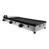 Chapa Bifeteira 90x30 Industrial Inox Hamburguer Grill Duplo