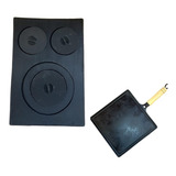 Chapa De Fogão A Lenha 3 Furos + Bifeteira 22x22 Promoção
