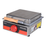 Chapa Elétrica De Lanches Inox C/ Prensa 30x30 Hamburgueria