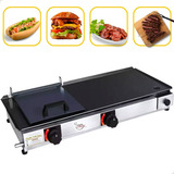 Chapa Lanche Hamburguer Bife 70x30cm À Gás Prensa Abafador