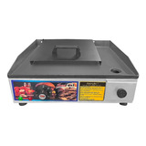 Chapa Lanche Profissional 40x35 Eletrica C/ Prensa Chapeira