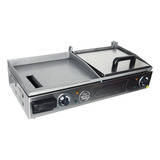 Chapa Lanches Elétrica C Prensa 70x30 Profissional Inox 220v