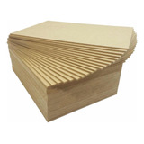 Chapa Mdf Cru 3mm Placa Decoração Artesanato 60x40cm - 10und