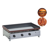 Chapa P/ Lanche Bifeteira A Gás Edanca 3 Queimadores Inox