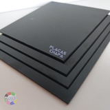 Chapa Placa De Poliestireno Ps Preta 4mm X 100cm X 50cm