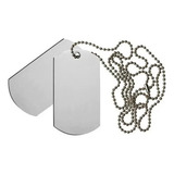 Chapa Plaqueta De Identificação Nautika Dog Tag Cor Prateado