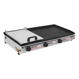 Chapeira Lanches Profissional 3mm Chapa Inox 80x40 C/prensa